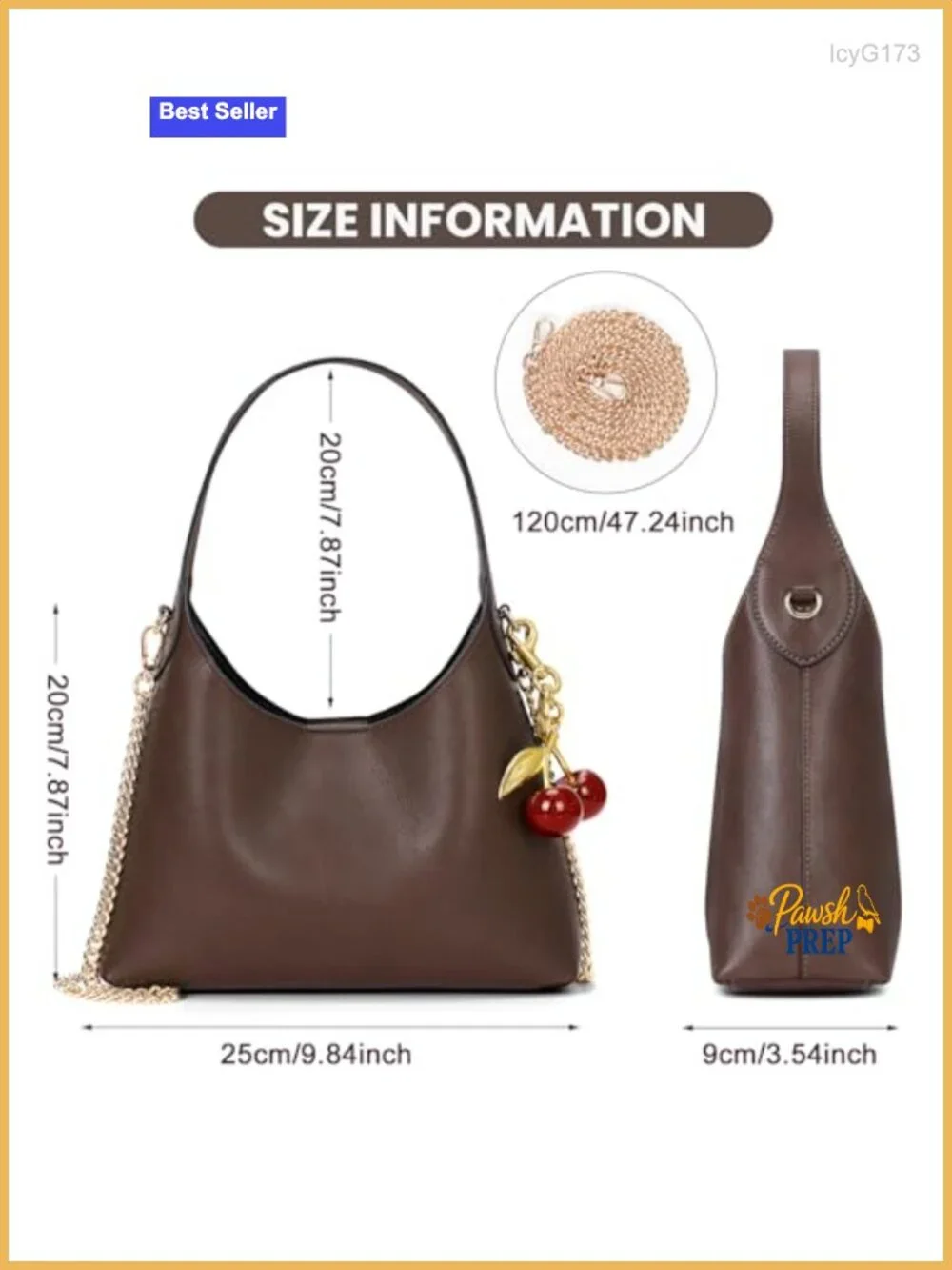 Small Hobo Bag for Women Faux Leather Shoulder Purse Tote with Chain Strap